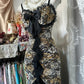 Girlhomeshops - Robe de soirée longue en mousseline de soie, imprimé léopard noir, élégante, gh5189