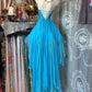 girlhomeshops-Blue sweetheart neckline short chiffon dress dress gh6127