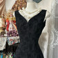 Girlhomeshops - Robe de soirée longue en satin noir à fleurs, robe de soirée d'anniversaire, gh5184