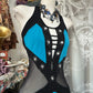 Girlhomeshops - Robe de soirée longue et élégante à bretelles et perles bleues, gh5187