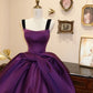 Lila Mode Elegante Lange Satin Ballkleid Abendkleid Ballkleid gh4239