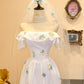girlhomeshops-Prom dress Elegant Bridal Floral Embroidered Off-Shoulder Gown, Long One-Shoulder Wedding Dress gh5903