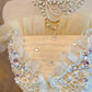 girlhomeshops-Gelb-Weißes, trägerloses, mit Strasssteinen verziertes, bodenlanges Abendkleid im Court-Stil aus Tüll mit Farbverlauf gh6368