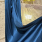 Robe de soirée longue en satin bleu à perles, élégante, gh4460