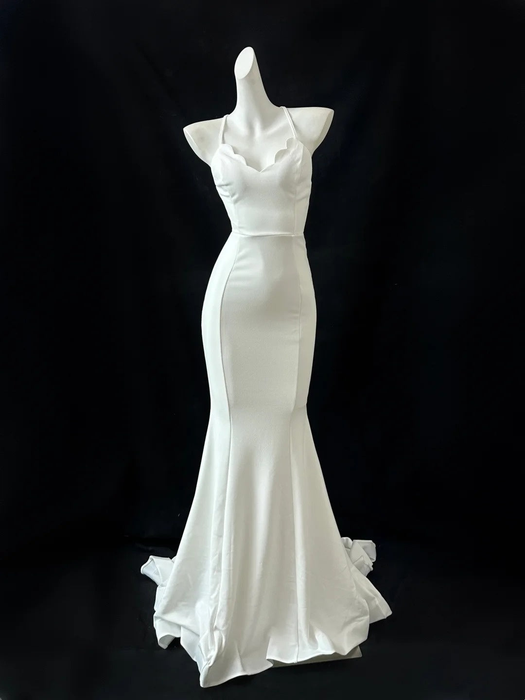 Weißes, modisches, langes Satin-Ballkleid, Abendkleid, Partykleid gh4838
