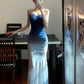Blue Gradient Party Dress Vacation Dress Long Elegant Prom Dress Graduation Dress Formal Dress gh6631