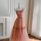 Mint Flowy Long Chiffon Ball Gown Birthday Party Dress gh4405