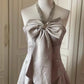 Pink beautiful and elegant bow short homecoming dress dress skirt prom dress evening dress gh4335