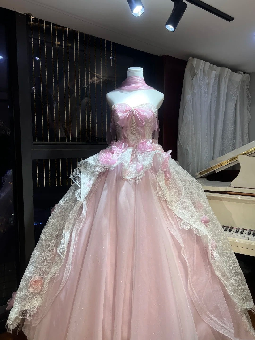 Une robe de princesse féérique ! Une robe girly 🌸 Une robe de fée rose à fleurs qui déborde de charme féminin gh6731