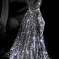 girlhomeshops--Silver sparkling sequins glittering long prom dress prom dress gh5696