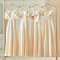 Champagner Elegante Mode Lange Bodenlangen Satin Brautjungfernkleider Ballkleid Abendkleid Hochzeitsgast Partykleid Hochzeit Mutter der Braut Kleid gh4001