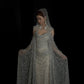 Sparkling and glamorous long evening gown with hood gh6828