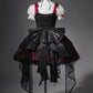 Girlhomeshops-Black red floral tulle lace short homecoming dress birthday dress gh5346