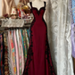 Girlhomeshops - Robe longue fantaisie d'anniversaire style rétro psychédélique en tulle noir et dentelle blanche à bretelles spaghetti gh5883