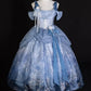 Girlhomeshops-Blaues süßes, modisches, kurzes Tüll-Heimkehrkleid, Geburtstagskleid, gh5344