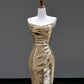 Girlhomeshops-Gold elegant sequins long mermaid tight prom dress evening dress party dress gh5125