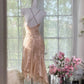 Light pink floral beaded short elegant chiffon homecoming dress prom dress evening dress birthday party dress date dress gh4683