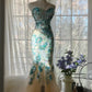 Blaues, wunderschönes, glänzendes, exquisites, perlenbesetztes, langes Chiffon-Tüll-Pailletten-Ballkleid, Abendkleid, Partykleid, Geburtstagskleid, Verabredungskleid, gh4162