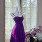 ✨Girlhomeshops - Robe courte en mousseline de soie, simple et violette, tenue de soirée, d'anniversaire, gh4989
