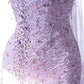 Hellviolettes, elegantes, romantisches, exquisites, perlenbesetztes, langes Chiffon-Ballkleid, Abendkleid für Geburtstage, Hochzeitsgäste und Feiertage, Partykleid, Abschlussballkleid gh4022