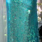 Girlhomeshops - Robe de soirée longue bleu émeraude à paillettes brillantes gh5078