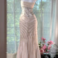 Girlhomeshops-Pink wunderschöne Perlen elegante lange Chiffon Ballkleid Abendkleid Partykleid gh5166