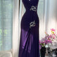 Lila Strass Langes Chiffon Ballkleid Abendkleid Partykleid Date Kleid Ballkleid gh4677
