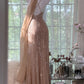 Luxuriöses Paillettenkleid mit gekreuzten Trägern | Champagnergoldenes Meerjungfrauen-Maxikleid aus Tüll für Galas, rote Teppiche, exklusive Partys und gesellschaftliche Anlässe gh6423