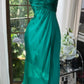Girlhomeshops-Dunkelgrünes kurzes Chiffon-Heimkehrkleid, Geburtstagspartykleid, gh5167