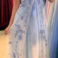 Robe de soirée longue en tulle, élégante et tendance, dégradé de couleurs lavande, perles exquises, bretelles spaghetti, robe de bal, robe de soirée, robe de bal gh3588