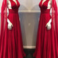 Girlhomeshops-Red fashion V-neck long tulle floor-length prom dress evening dress gh5425