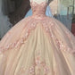 Pink/purple/green sweet lace applique long tulle quinceanera dress prom dress evening dress gh909