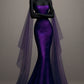Girlhomeshops-Blue/Purple Sparkling Long Satin Mermaid Prom Dress Evening Dress Party Dress gh5000