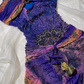 Vintage Purple Printed Halter Spaghetti Strap Fitted Waist Slim Long Prom & Evening Party Dress gh8512