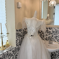 Ivory Square Neck Waist-Cinched A-Line Luxury Romantic Dress, Wedding Gown gh7696