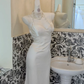 White Lace Overlay Satin Spaghetti Straps Cinched Waist Sexy Long Romantic Dress, Wedding Gown gh7827