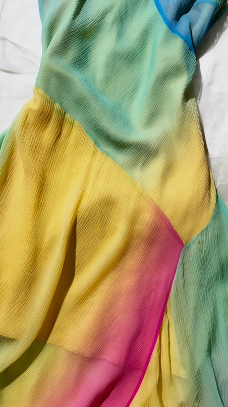 Vintage Oil Painting Print Long Prom & Evening Party Dress, Yellow-Green, Spaghetti Straps, Fitted Waist Silhouette gh8578