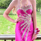 girlhomeshops-Festliches Kleid mit zarten rosa Perlen gh6117