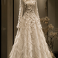 ✨Girlhomeshops-New Chinese Qipao Lace Midi Wedding Gown, Feather Fringe 3D Floral Bridal Dress gh10344