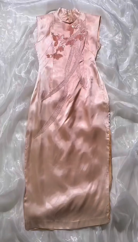 Vintage Pink Sleeveless Beaded Fitted Waist Prom & Evening Party Dress gh8522