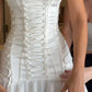 Girlhomeshops--White stylish off-the-shoulder bodycon short 15th birthday outfit formal homecoming dress gh5466