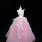 Blush Pink Strapless Cinched Waist Voluminous Princess Skirt Long Romantic Dress, Wedding Gown gh7981