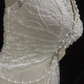 Off White Halter Romantic Gown, Rhinestone Embellishments, Cinched Waist, Fluffy Lovely Skirt, Wedding Dress & Bridal Gown gh8161