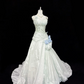 Sage Green Spaghetti Strap Beaded Cinched Waist Slim Sexy Mermaid Skirt Long Romantic Dress, Wedding Gown gh7892