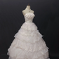 Off-white Strapless Romantic Gown With Floral Embellishments, Fitted Waist & Voluminous Princess Skirt, Wedding Dress & Bridal Gown gh8201