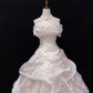 Blush Pink Strapless Elegant Romantic Gown, Cinched Waist, Voluminous Tiered Skirt, Wedding Dress & Bridal Gown gh8117