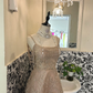 Light Pink Spaghetti Strap Waist-Cinched Full Flared Skirt Luxury Romantic Dress, Wedding Gown gh7667