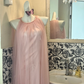 Light Pink Sleeveless Straight Long Vintage Romantic Dress gh7509