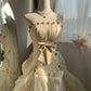 Elfenbeinweißes, geblümtes, langes, bodenlanges Tüll-Ballkleid, Abendkleid, Brautkleid gh4547