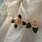 Elfenbeinweißes, geblümtes, langes, bodenlanges Tüll-Ballkleid, Abendkleid, Brautkleid gh4547